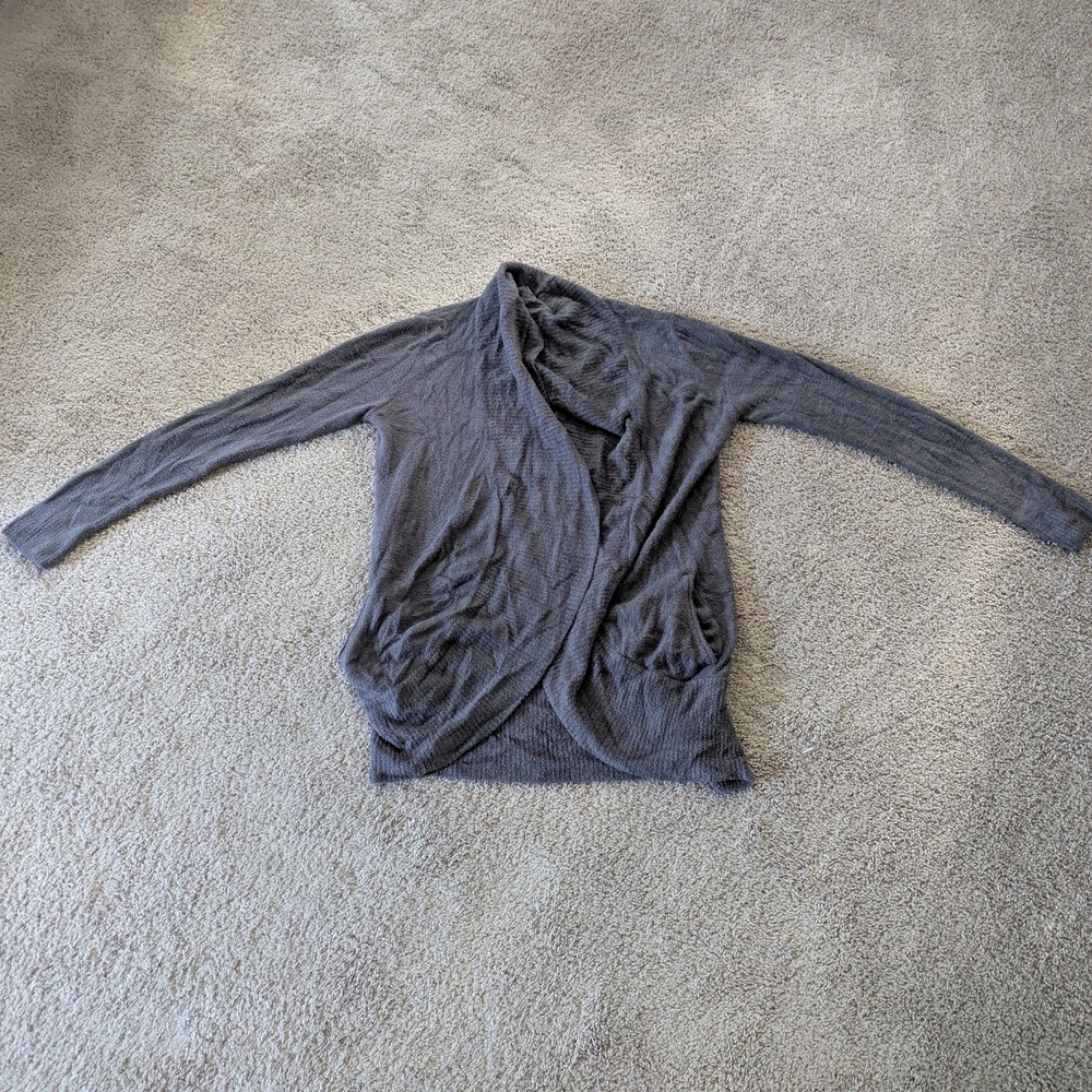 Barefoot Dreams‎ Gray Cardigan Sweater